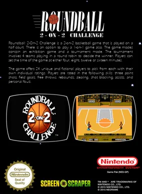 Roundball - 2-on-2 Challenge (Europe) box cover back